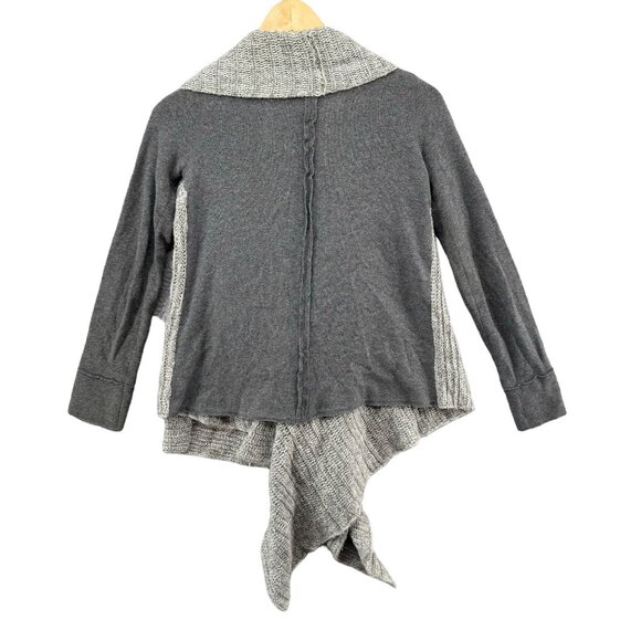 Anthropologie Saturday Sunday Open Front Cardigan Womens Grey Waterfall Sz XS - Picture 2 of 9